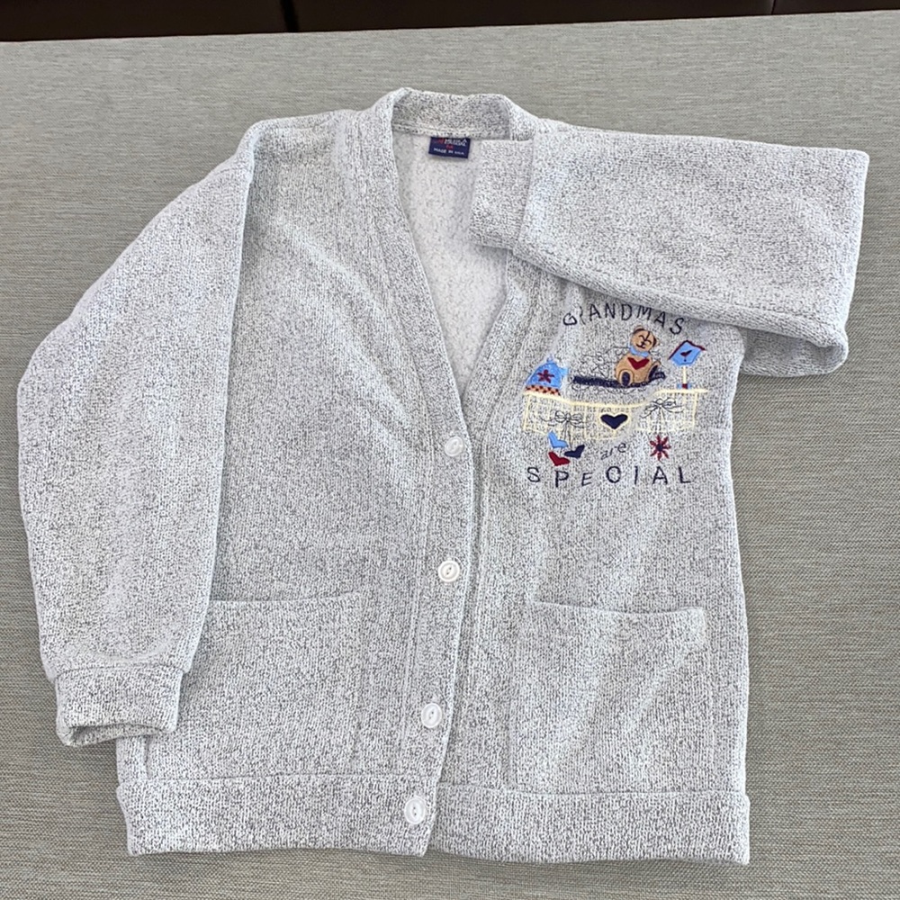 Vintage America casual grandma cardigan sweater size medium